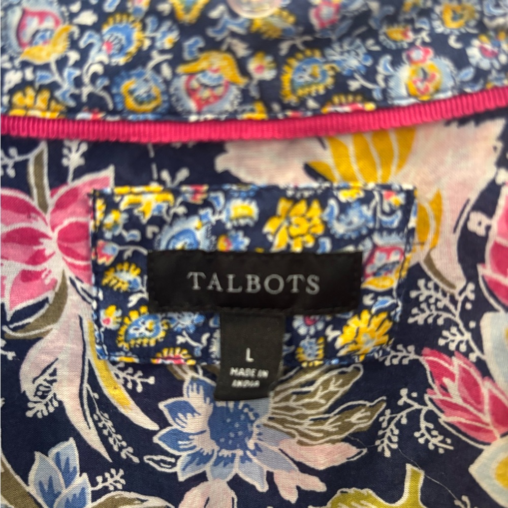 Talbots Multicolor Floral Blouse